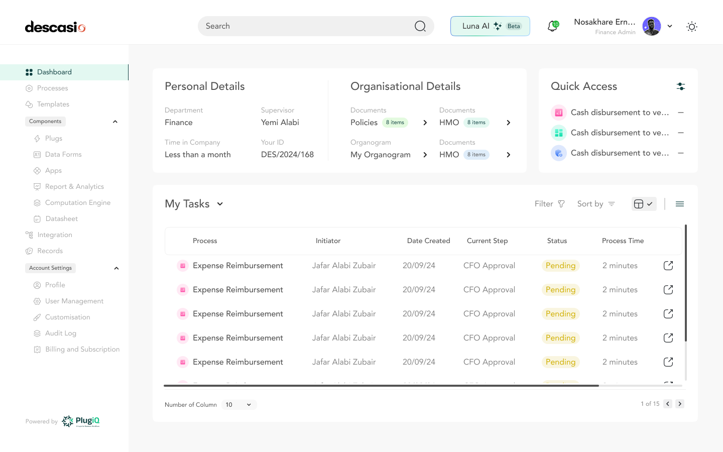 Real-time approval visibility